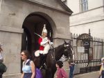 Wache der Horse Guards auf dem Pferd